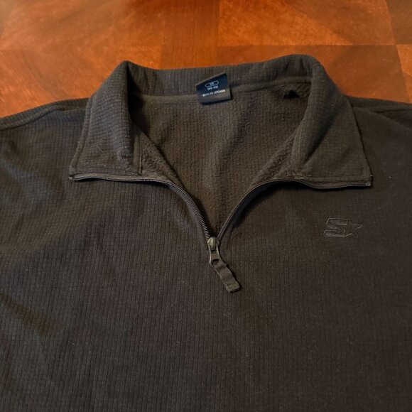 Starter Mens XL Black Half-Zip Pullover - Picture 6 of 8